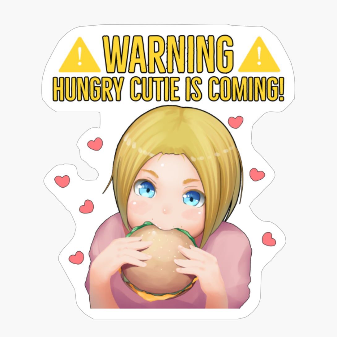 Cute Hungry Girl, Black Version.