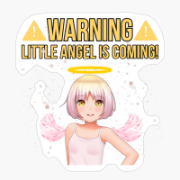 Cute Girl With Wings, White Version.