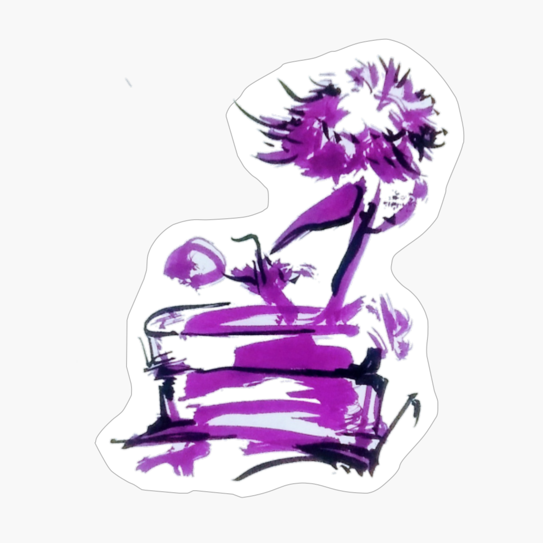 Pink Flower In A Pot