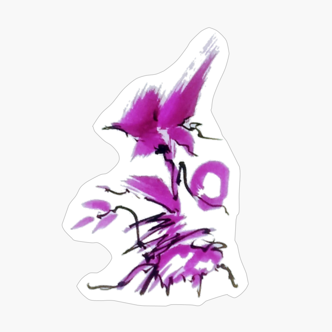 Lonely Flower In Pink