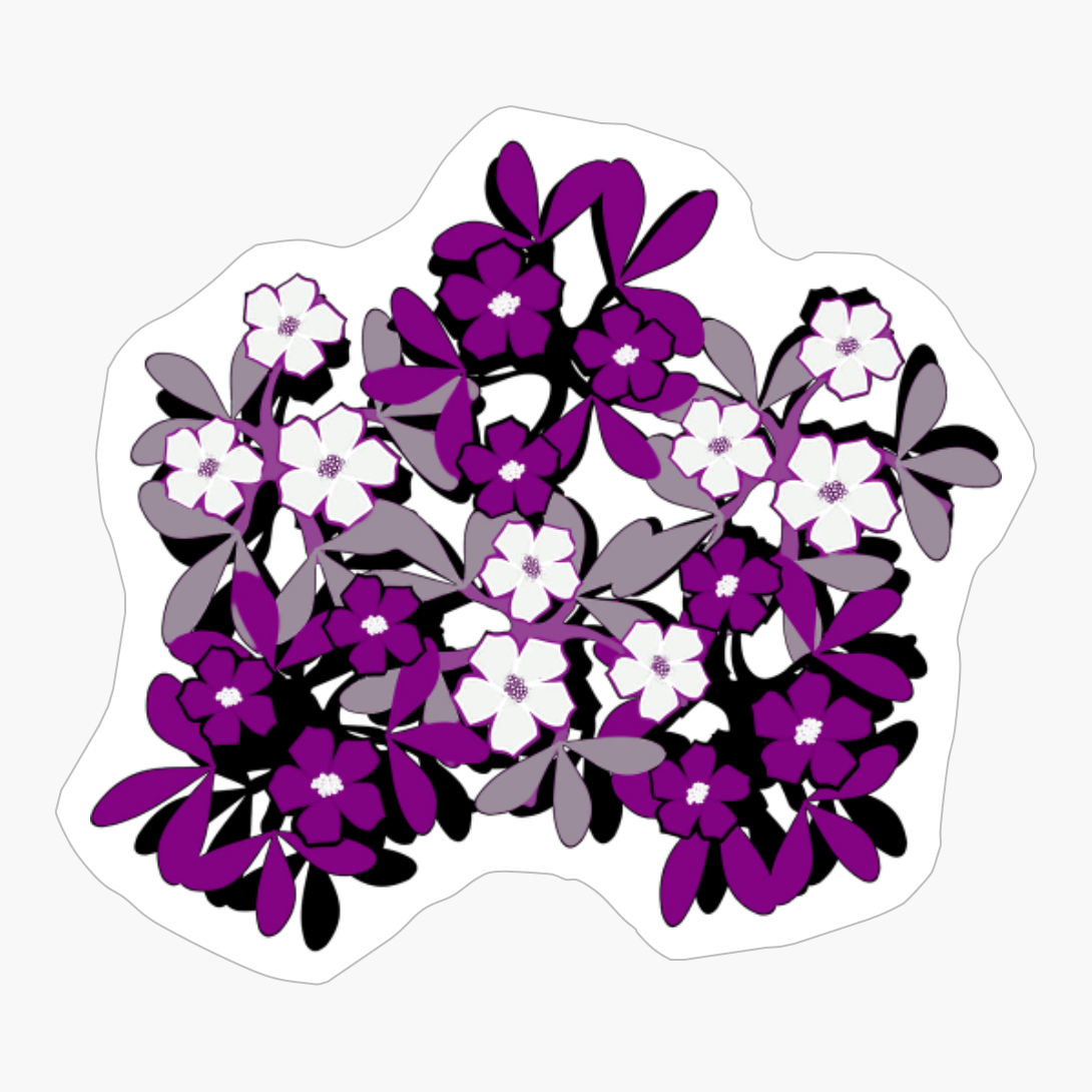 Asexual Pride Five-Petal Flower Assortment