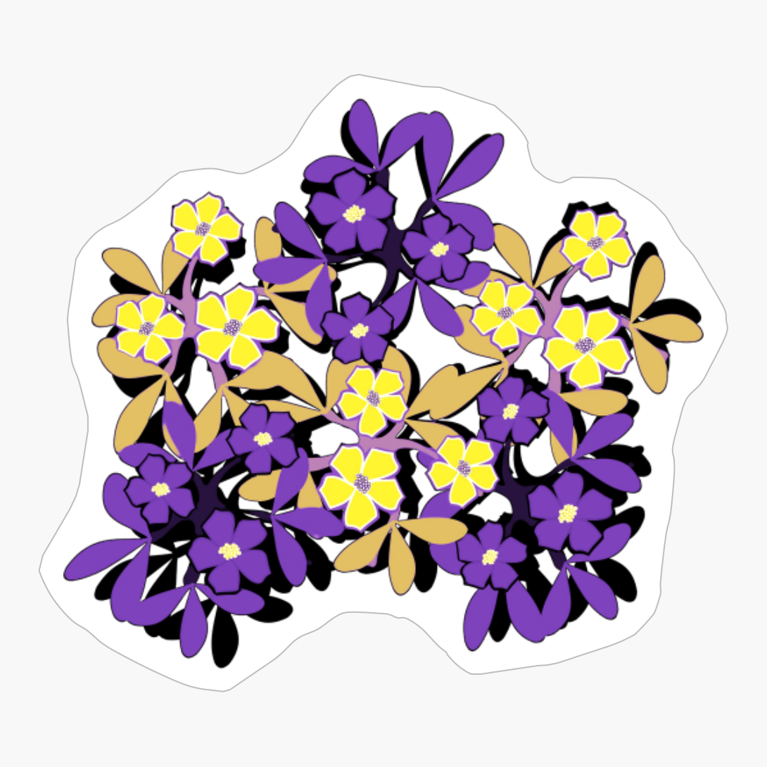 Nonbinary Pride Five-Petal Flower Assortment