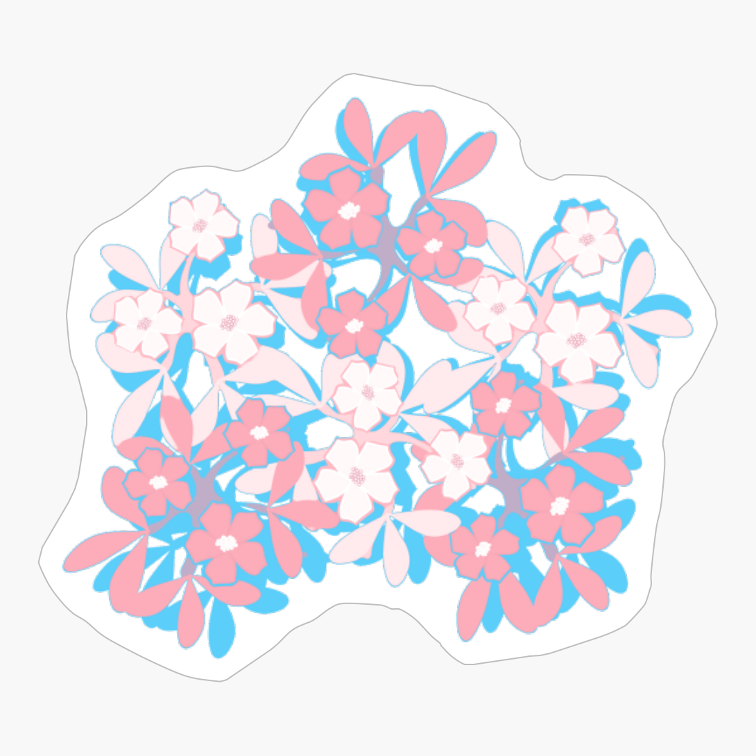 Transgender Pride Five-Petal Flower Assortment