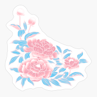 Transgender Pride Peony Flower Arrangement