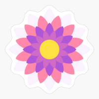 Sapphic Pride Blossoming Vector Flower Design