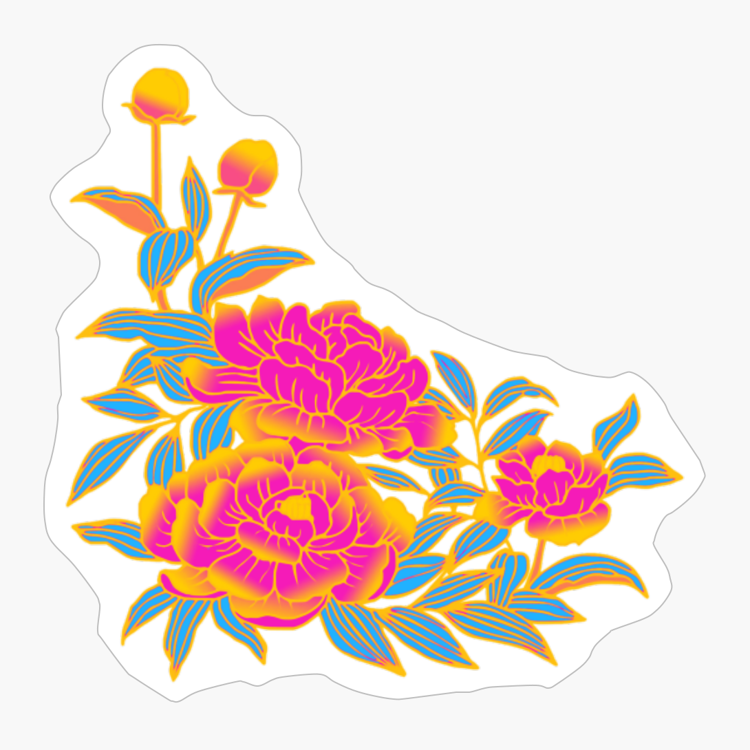 Pansexual Pride Peony Flower Arrangement