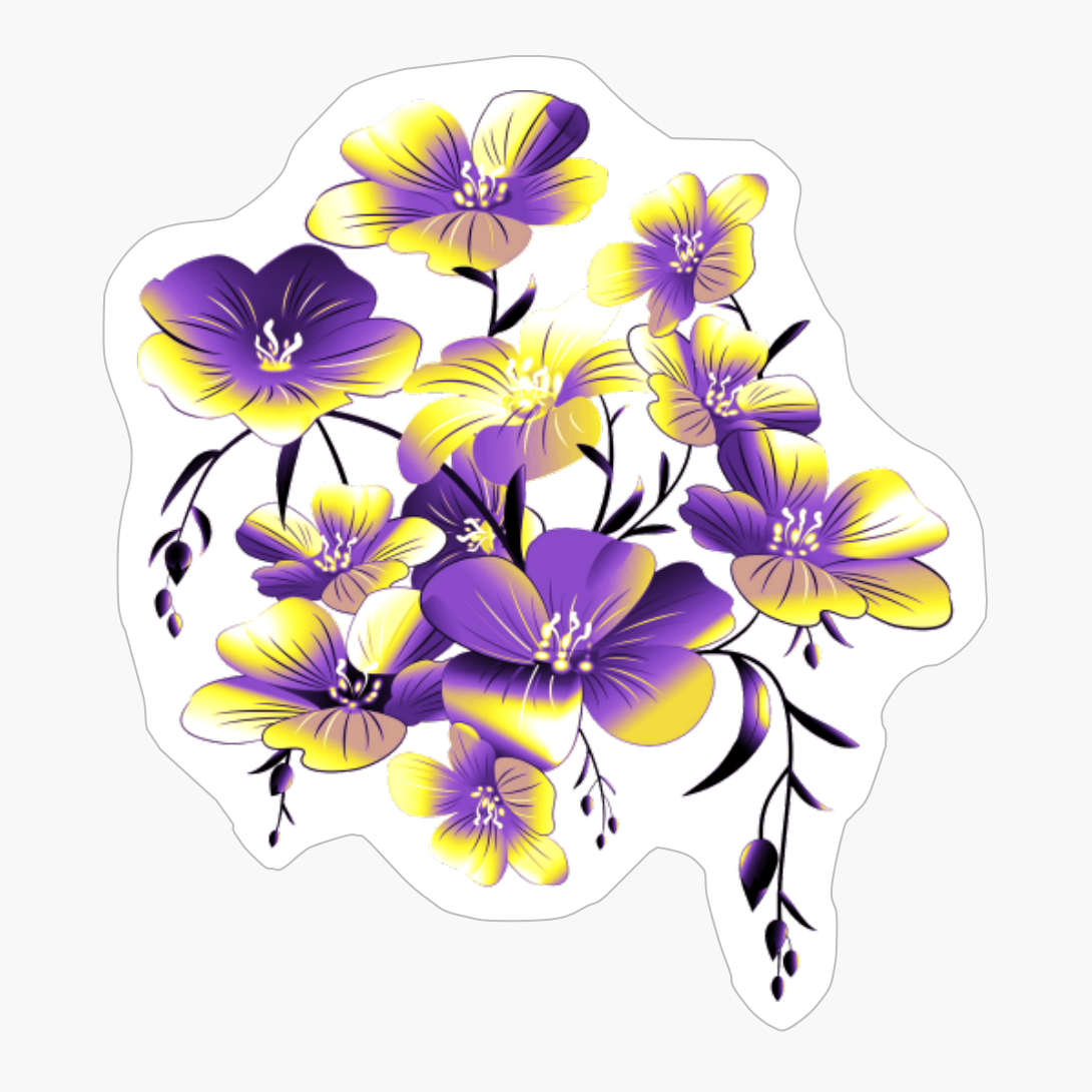 Nonbinary Pride Trailing Blossoms Design