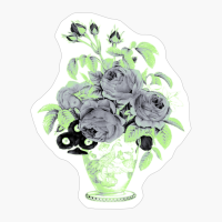 Agender Pride Vintage Roses And Flowers In Vase Art