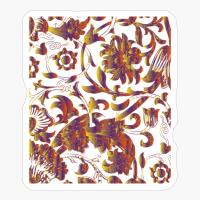 Vintage Colorful Flower Illustration