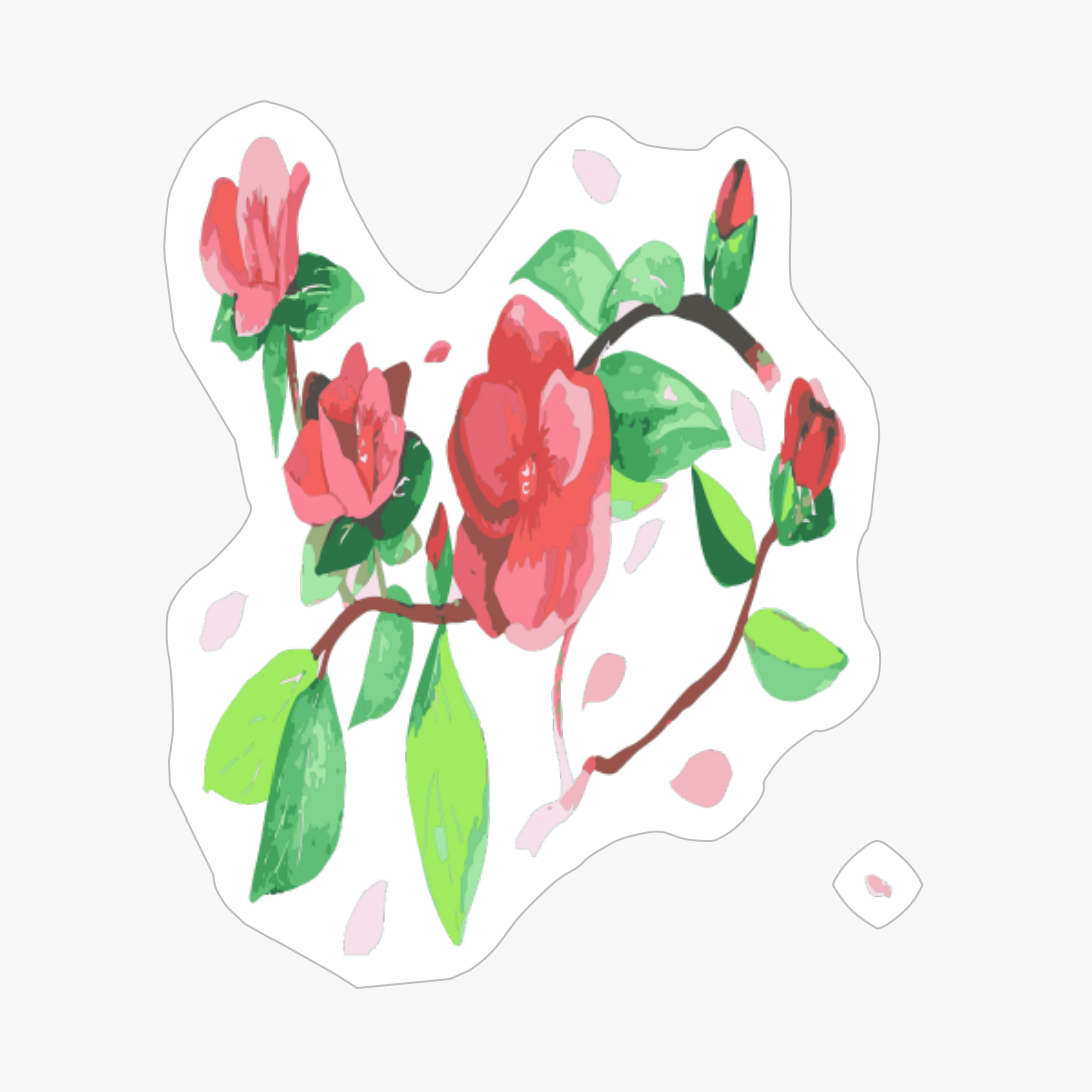 Abstract Rose Art Print For Decor Style