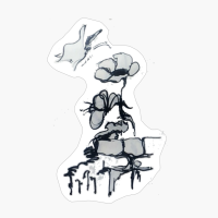 The White Butterfly Gently Reaches The White Wild Flower The Old Bricks Of The Wall Witnessed The Dance Of The Butterfly