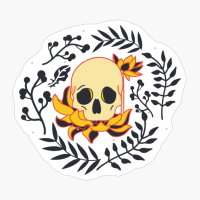 Skull With Flowers