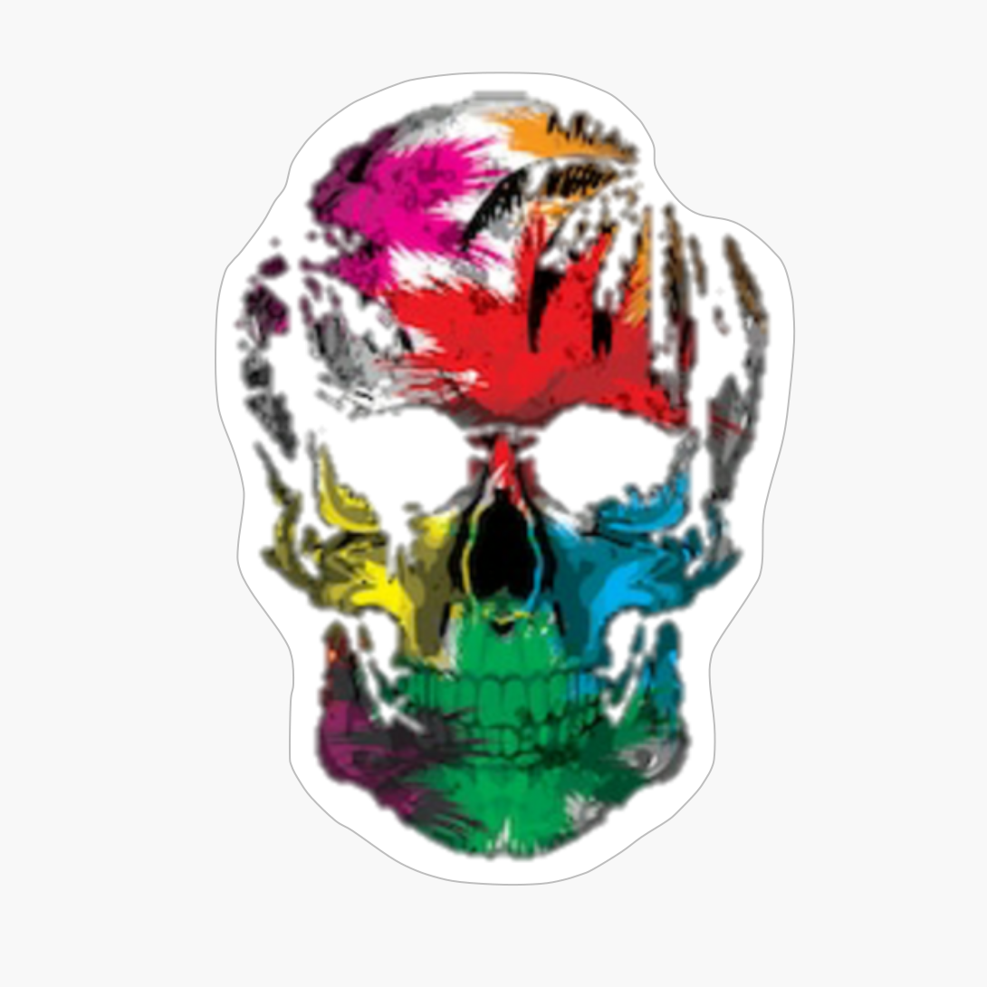 Colourful Halloween Skull