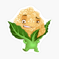 Cute Cauliflower Veggie Mascot