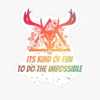 ITS KIND OF FUN TO DO THE IMPOSSIBLE Dead Deer Skull Triangle With Flowers With Bright ColorsCopy Of Black Design