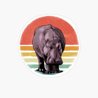 Hippo Retro Vintage Style Hippopotamus Gifts For Hippo Lover
