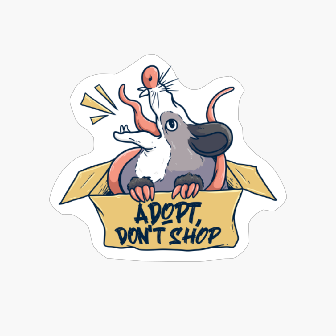 Opossum Gifts Animal Shirt Adopt, Don't Shop Funny Opossum