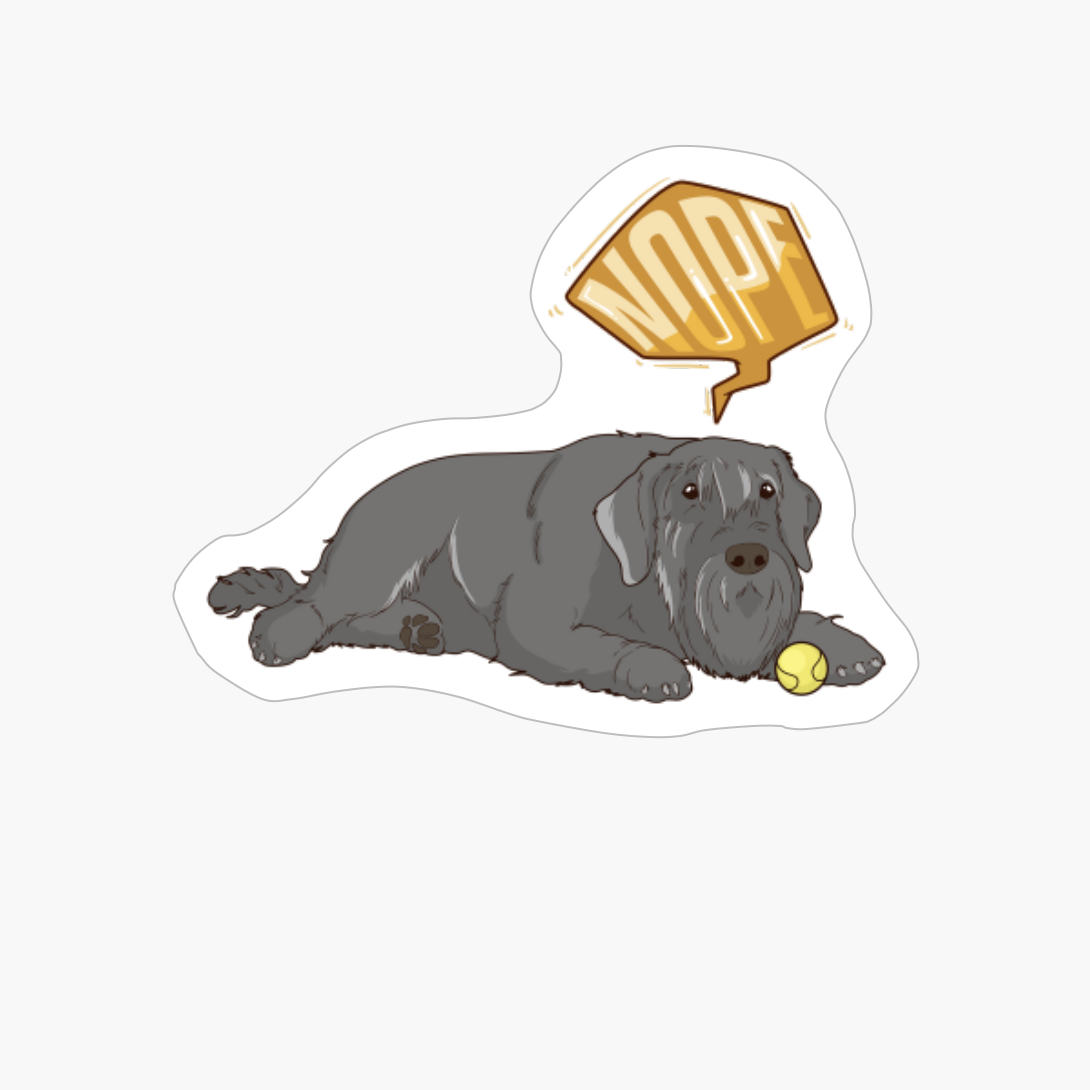 Nope! Lazy Miniature Schnauzer Funny Dog Shirt And Dog Gift