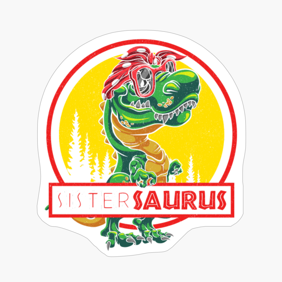 Sistersaurus Shirt T Rex Sister Saurus Dinosaur Girls Kids