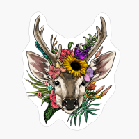 Floral Deer Spring Nature Lovers Gift For Women & Men