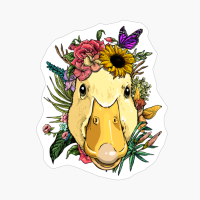 Floral Duck Spring Nature Lovers Gift For Women & Men