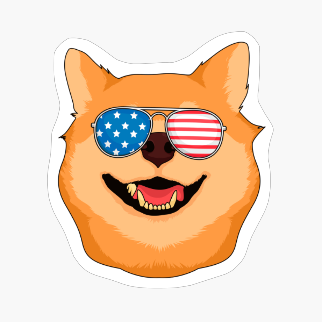 Shiba Inu 4th Of July American USA Patriotic Dog Gift