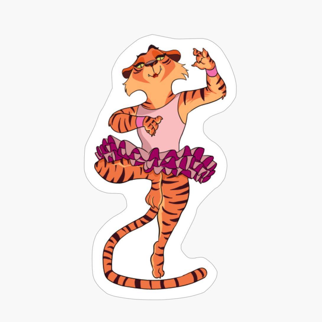 Ballet Dancer Tiger Kids Girls Tiger Ballerina Gift
