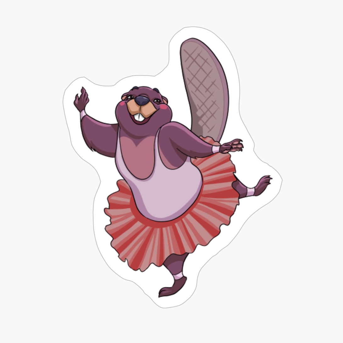 Ballet Dancer Beaver Kids Girls Beaver Ballerina Gift