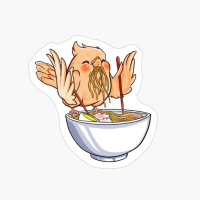 Canary Eating Ramen Shirt Kawaii Canary Japanese Noodle Gift