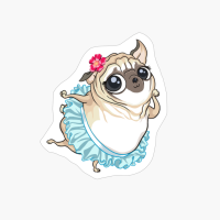 Ballet Dancer Pug Shirt Kids Girls Pug Ballerina Gift