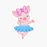 Ballet Dancer Pig Shirt Kids Girls Pig Ballerina Gift