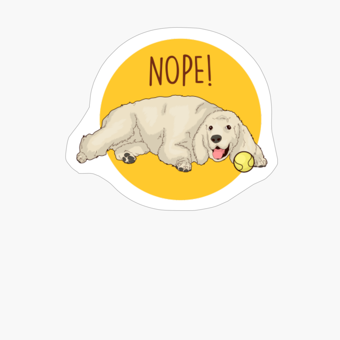 Nope! Lazy Poodle Funny Poodle Dog