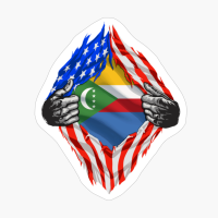 Super Comorian Heritage Comoros Roots USA Flag Gift