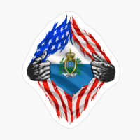 Super Sammarinese Heritage San Marino Roots USA Flag Gift