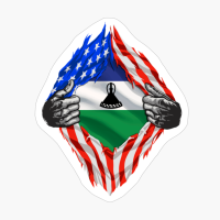 Super Lesothan Heritage Lesotho Roots USA Flag Gift