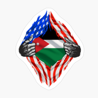 Super Jordanian Heritage Jordan Roots USA Flag Gift