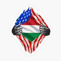 Super Hungarian Heritage Hungary Roots USA Flag Gift