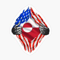 Super Greenlander Heritage Greenland Roots USA Flag Gift