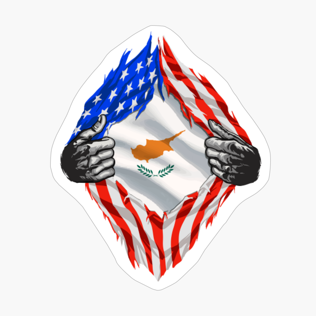Super Cypriot Heritage Cyprus Roots USA Flag Gift