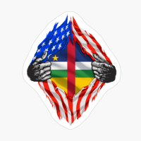 Super Central African Heritage Roots USA Flag Gift