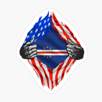 Super Cape Verdean Heritage Cape Verde Roots USA Flag Gift