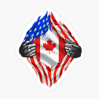 Super Canadian Heritage Canada Roots USA Flag Gift
