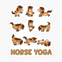 Horse Yoga Horse Yoga Pose Meditation Men Women Kids