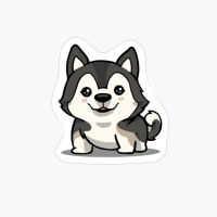 Cute Kawaii Alaskan Malamute Chibi Dog Lover Gift Idea