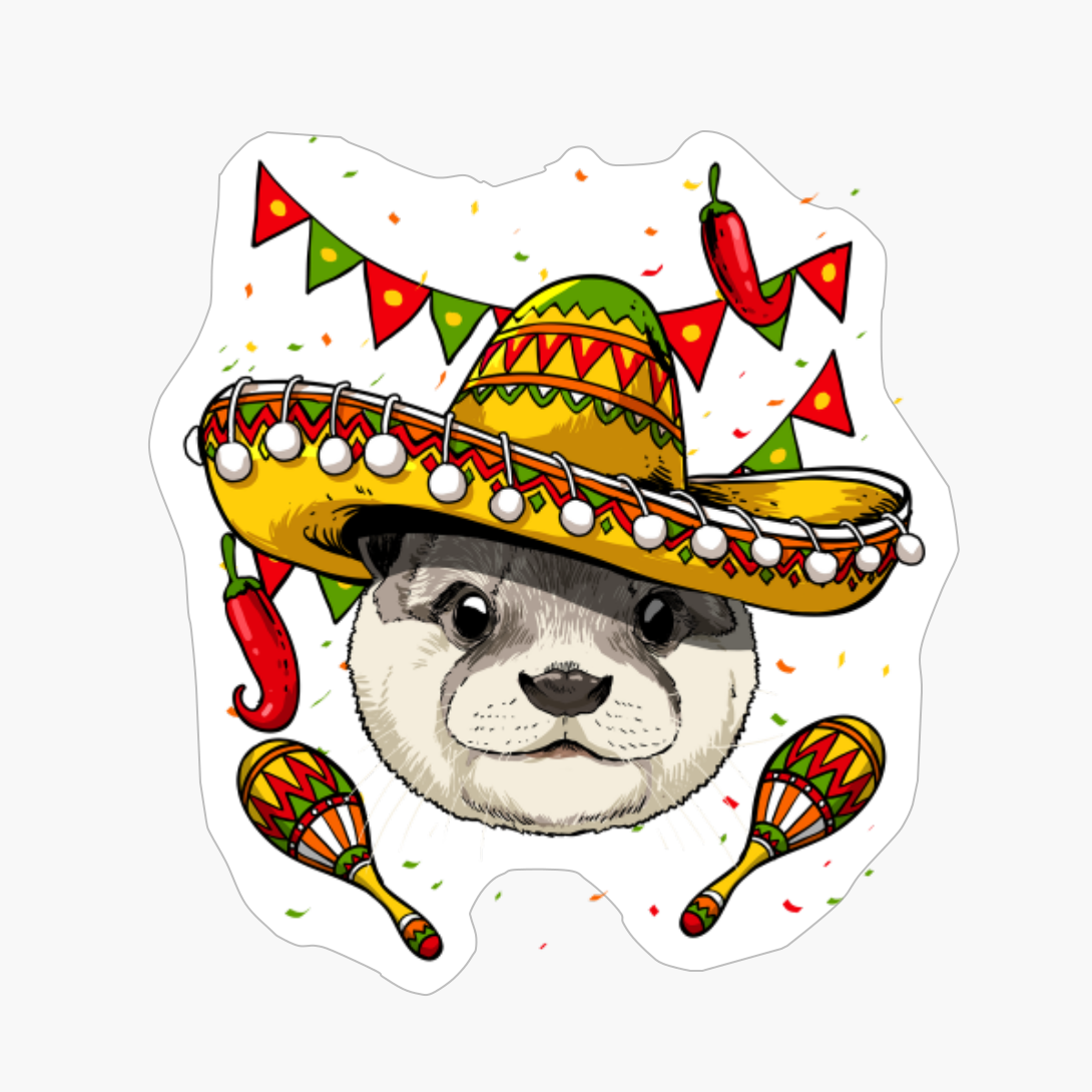 Cinco De Mayo Otter Mexican Lover Sombrero Otter Gifts