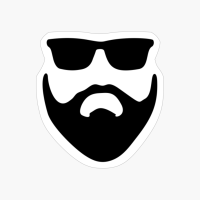Cute Full Beard And Shades Art