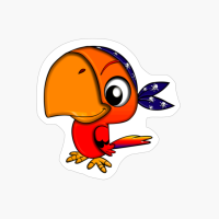 Summer Party Cute Happy Colorful Parrot