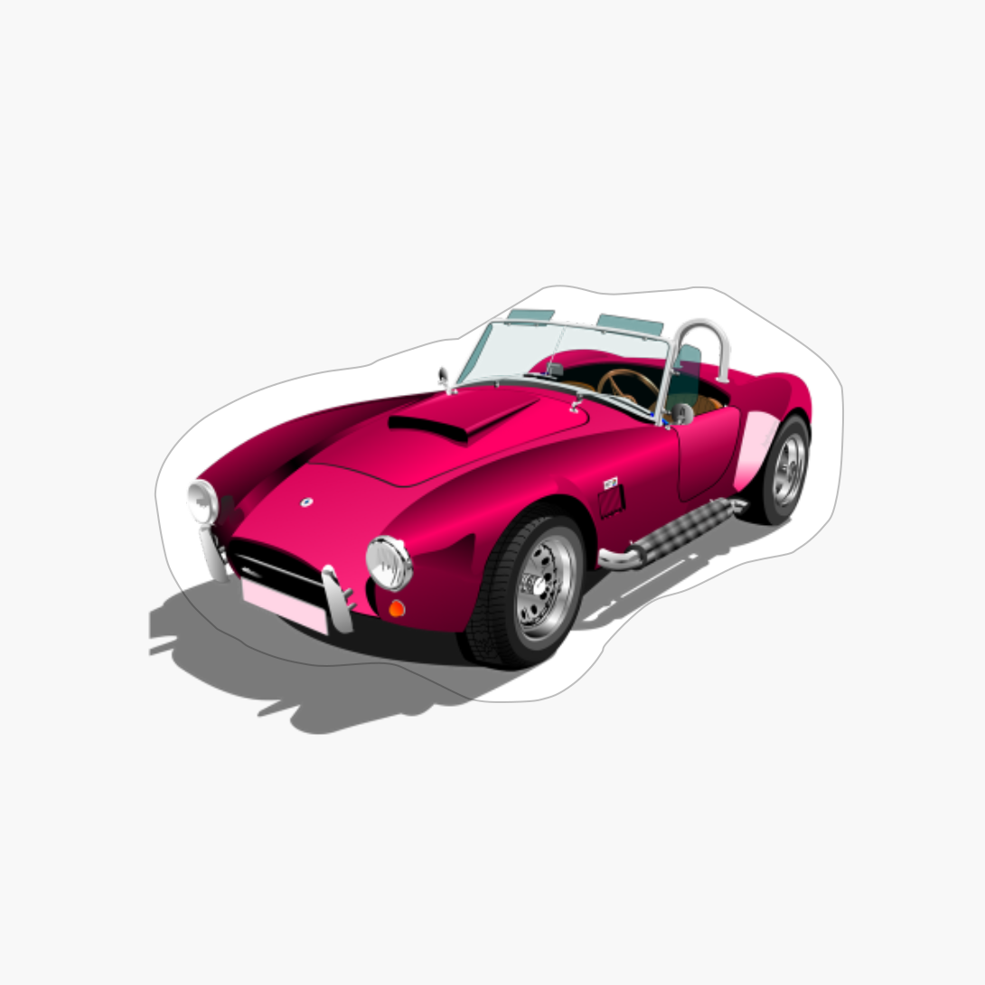 Two Door Classic Vintage Roadster Car Illustration
