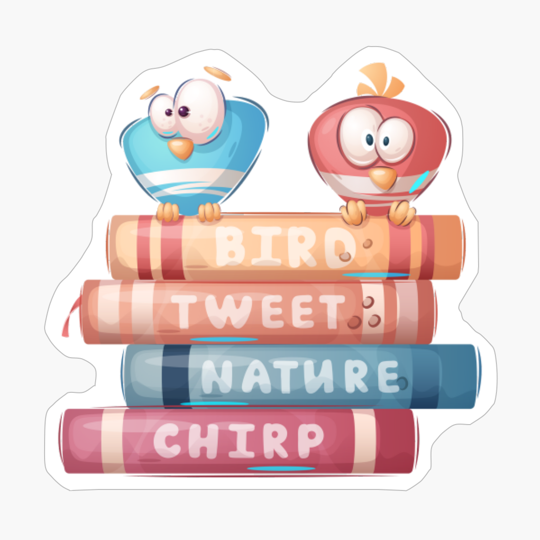 Clever Birds- Cute Cartoon Print