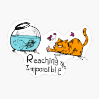 A Silly Cat Trying To Catch A Goldfish